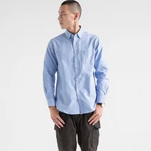 Лидер продаж Бизнес Для мужчин с длинным рукавом Оксфорд рубашки, Однотонная одежда отложной воротник хлопка Camisa теплые рубашки плюс Размеры S-4XL