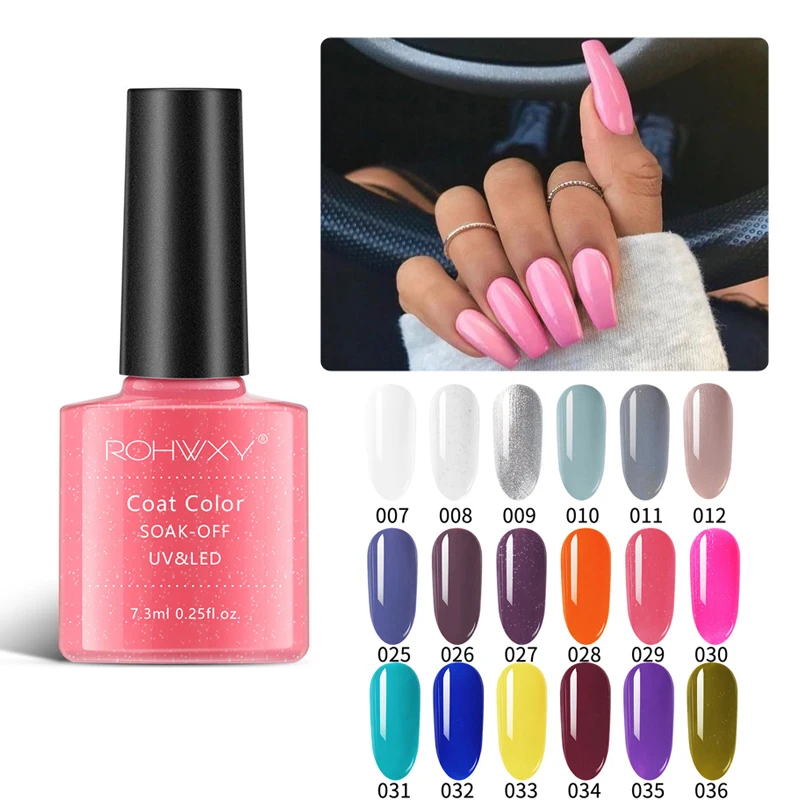 

Hot Nude Poly Gel Sequins Nail Gel Polish Nail Art Lacquer 7.3ML Soak Off UV Led Gel Varnish UV LED Gel Nail Polish 60 Colors