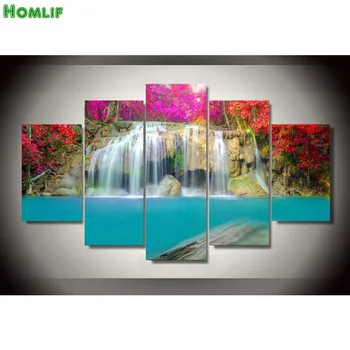 

Diy spuare/round diamond painting cross stitch diamond embroidery waterfall plastic crafts Full drill Rhinestones painting sets