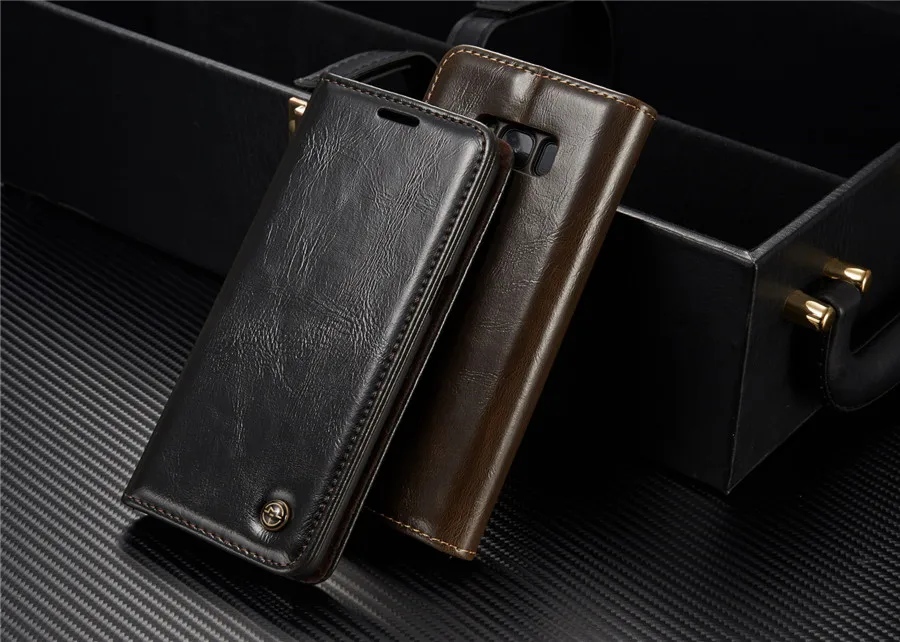 Antecase для Samsung S8 Plus чехол Роскошный кожаный чехол-книжка чехол для Galaxy S4 S5 S6 S7 край A3 A5 флип кожаный чехлы с отделениями для карт