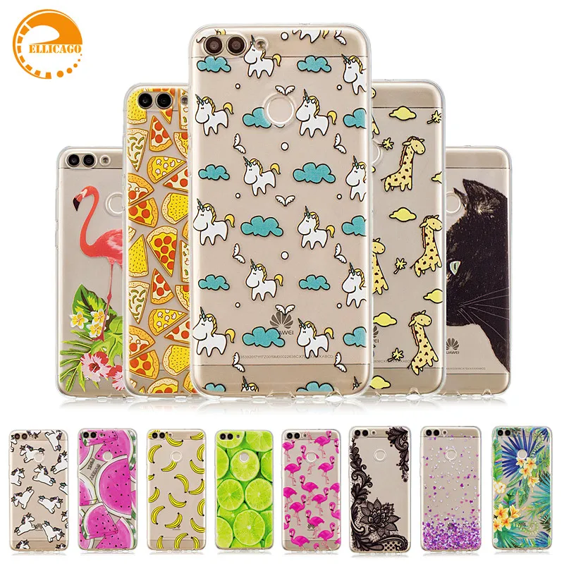 

Case For coque Huawei Huawei P Smart Case Cover Cartoon Soft TPU Back Cover Phone Protective Case Huawei P Smart PSmart Fundas