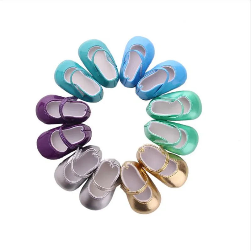

Colorful Doll Shoe Born New Baby Fit 18 inch 40-43cm Doll Doctoral dress sequined white skirt Accessories For Baby Birthday Gift