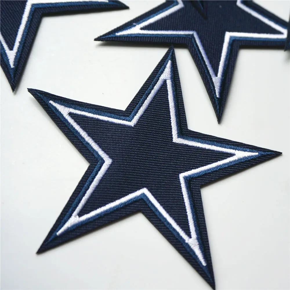 40Pieces Blue Five-Pointed Star Patches, Small Star Embroidery Patches,  Clothing Luggage Decorations, DIY Design Accessories