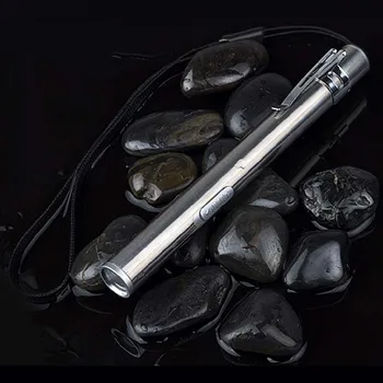 

Fashion Portable Mini Pen Flashlight Stainless Steel USB Rechargeable LED Superbright Electric Torch AI88