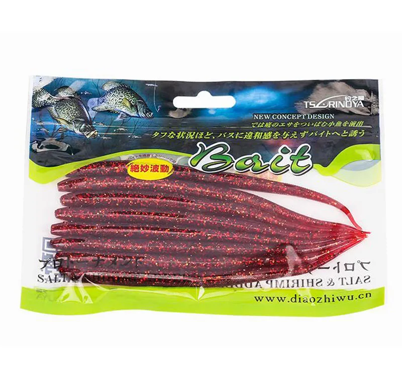 

8 Pieces Trulinoya Soft Fishing Lures 15cm 4.6g Soft Worm Bait Luminous Color Soft Bait Bass Trout Fish Lure