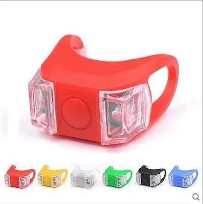 Excellent Bicycle Silicone Lamp Sixth Generation Lamp Warning Double LED Double Eyes Lamp Bicycle Accessories Equipment  Bike Headlight 1
