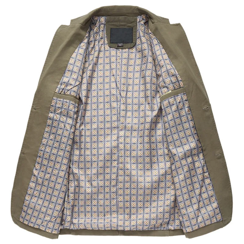 Coupe Hommes Bon Green Xl 5xl Manteaux Blazers Coton Taille Mâle vent Vestes khaki Blazer 2018 Classique Épaissir Casual Pleine Chaud Army Veste Nouveau dCxBeo