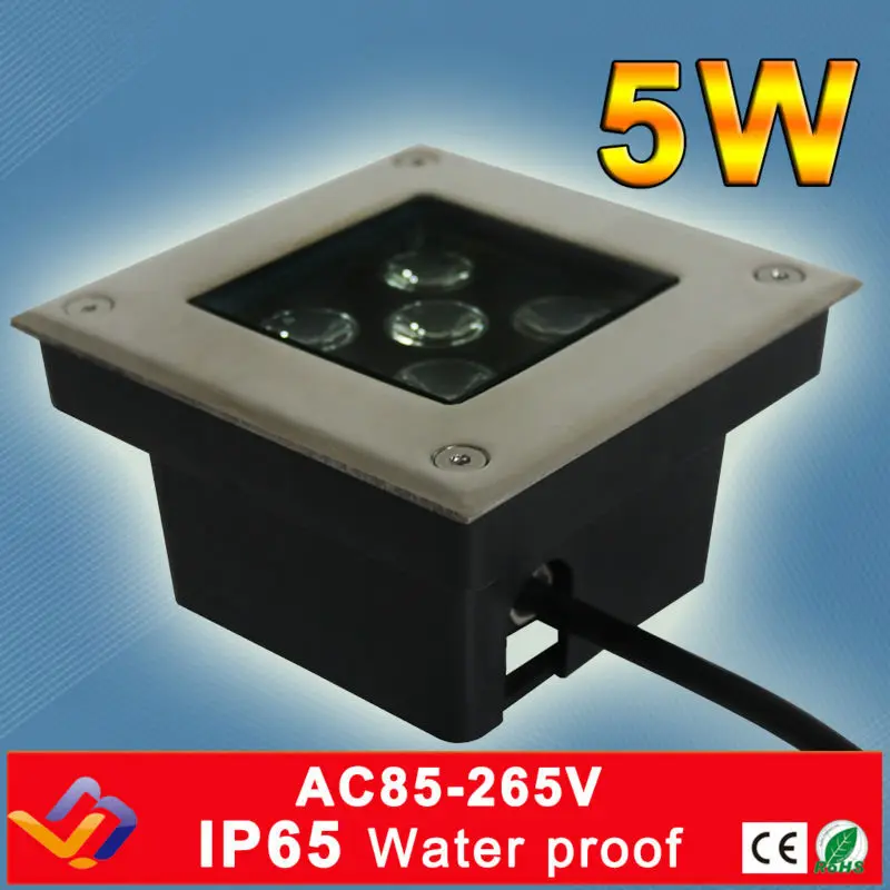 5*1w Led Underground Light Square Shape Outdoor Landscape Stair