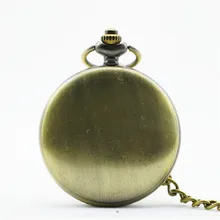 Бронзовые часы унисекс ретро карманные часы ожерелье антикварные Модные мужские и женские карманные часы арабские цифры CF1004