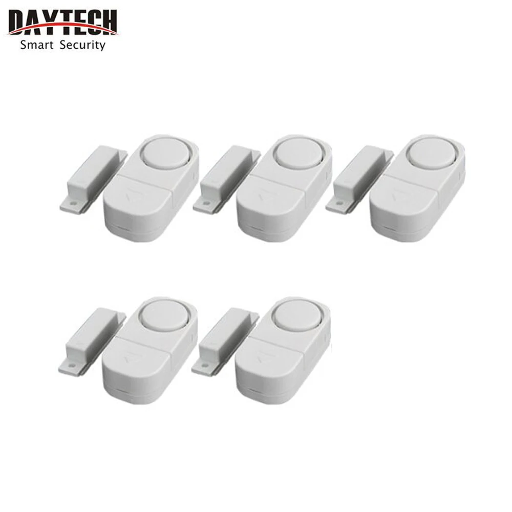 

DAYTECH Door Window Sensor Wireless Standalone Magnetic Detector Entry Burglar Security Alarm Pack of 5 pcs