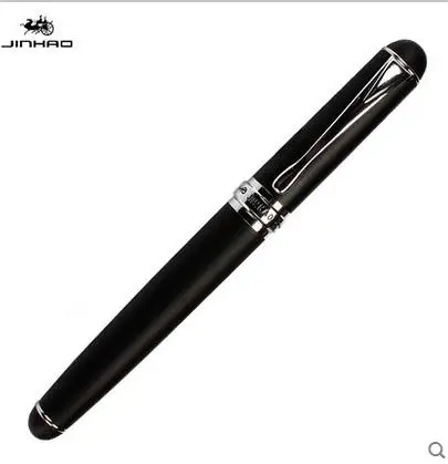 JINHAO X750 перьевая ручка с шероховатой поверхностью черного и серебряного цвета 0,7 мм - Цвет: A