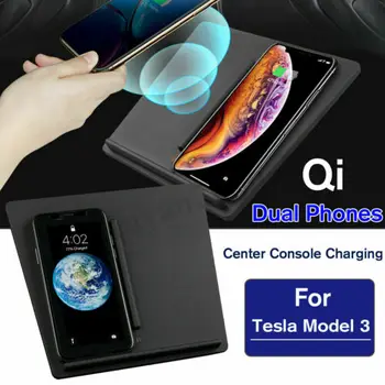 

Qi Wireless Charger Board Special Edition Mobile For Tesla Model 3 For ios iPhone x xr xs max 8 8p Samsung S10 S10+ HUAWEI P30