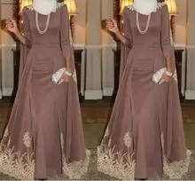 2019 Muslim High Neck Evening Dress A Line Gold Applique Holiday Wear Pageant Prom Party Gown Custom Made Plus Size