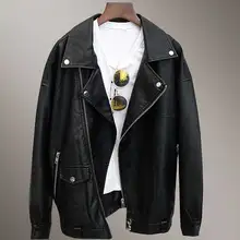 Veste femme Новая Осенняя модная куртка из искусственной кожи Женская Весенняя свободная плюс размер тонкая мотоциклетная Кожаная Куртка парка WZ777