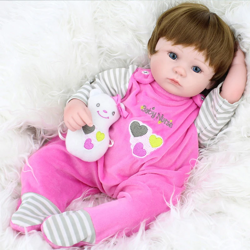 

45cm Reborn Baby Dolls Alive Kawaii Girl Baby Dolls Kids Pretend Toys Changing Clothing Movable Limbs Photographic Props