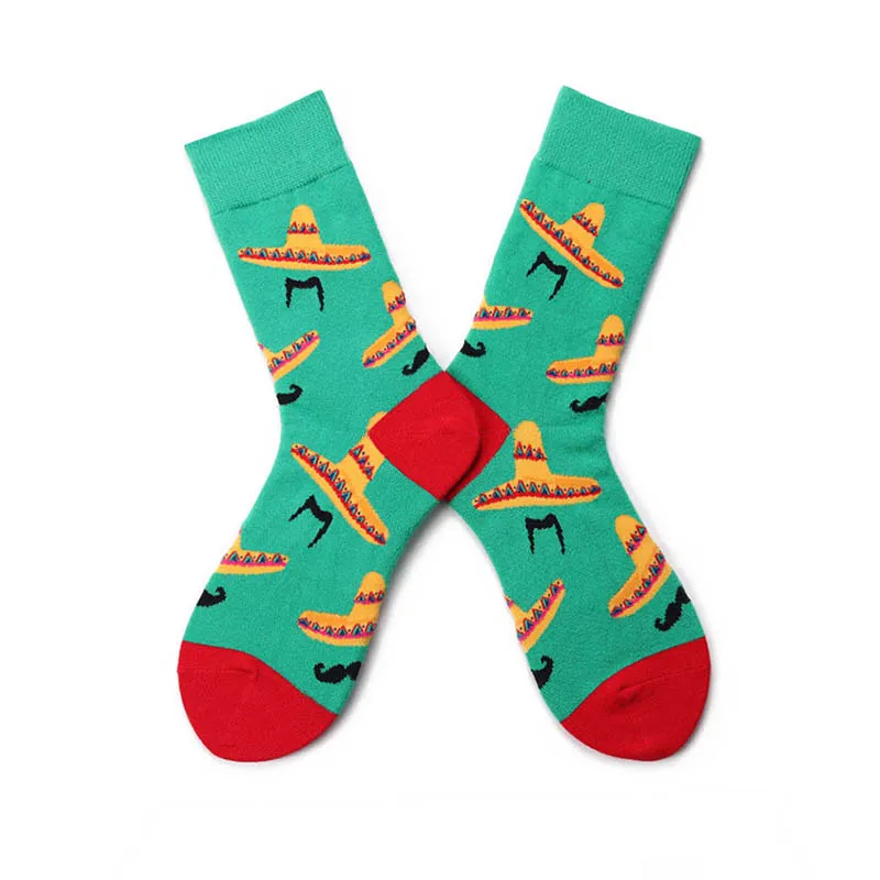 Japanese Women Cute Fruit Food Dessert Colorful Harajuku Socks Funny Funky French fries doughnut pizza male Crew Sock