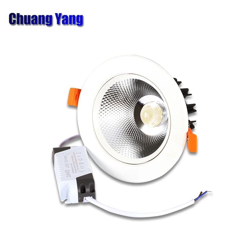 220V 5W 10W 15W Eecessed Led Celling прожекторы мини точечный светильник Круглый Cob потолочный