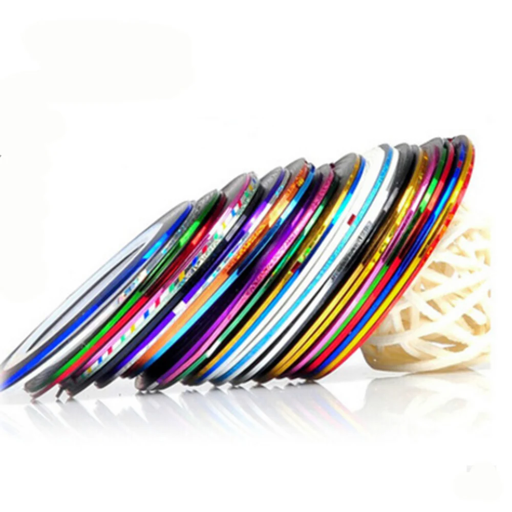 

100 Rolls Striping Tape Line Nail Art Sticker Tools Foil Tips Tape Line DIY Design Decorations for Nail Accessories Stickers