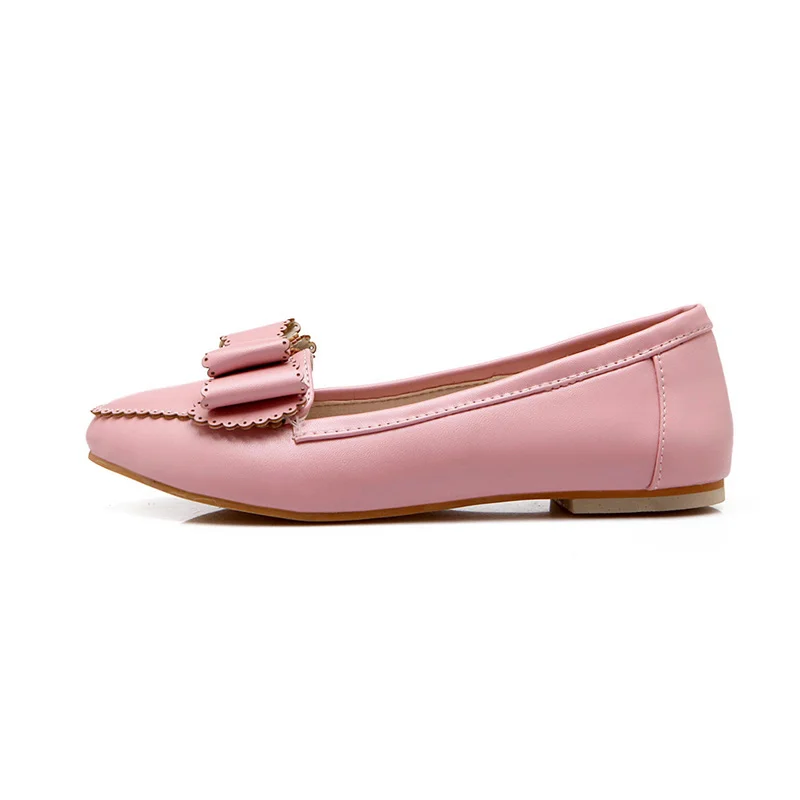 

2019 New Women Flats Shoes Ballet Flats Fashion Slip On Sweet Bow-tied Flat Women Shoes Autumn Female Casual Shoes