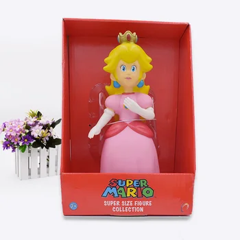 

Super Mario Bros 23cm Mario Luigi Peach Pink Princess Collection Action Figure PVC Gifts For Children Free Shipping