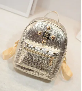 

2016 women's fashion cute star pattern backpack style unique leather oil unisex leisure backpack schoolbag young students