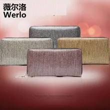 

WERLO Brand New Designer Luxury Genuine Leather Zipper Women Wallet High Quality Female Purses Long Clutch Bags Ladies Bag SJ132