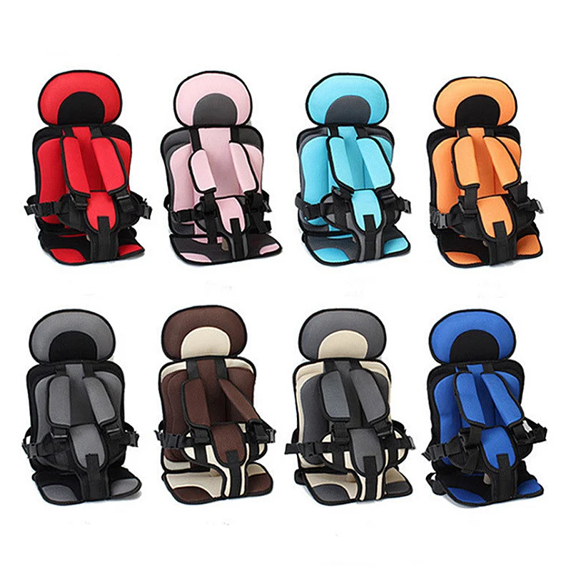 

Portable Safe Baby Simple Car Seat Toddler Car Seat Mat Safety Cushion Five Point Safety Harness Soft Car Seat for Kids 3-12 Y