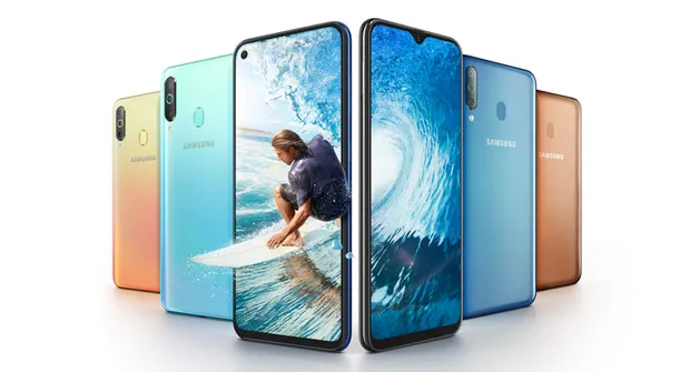 Samsung Galaxy A60 SM-A6060 6," полный экран 2340*1080 Android 9,0 Восьмиядерный Поддержка NFC 32 Мп+ 8 Мп+ 5 Мп 3500 мАч лицо+ отпечаток пальца ID