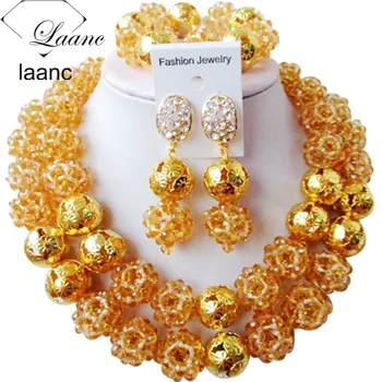 

Jewelry Sets African Bridal Gold Champagne laanc AL065