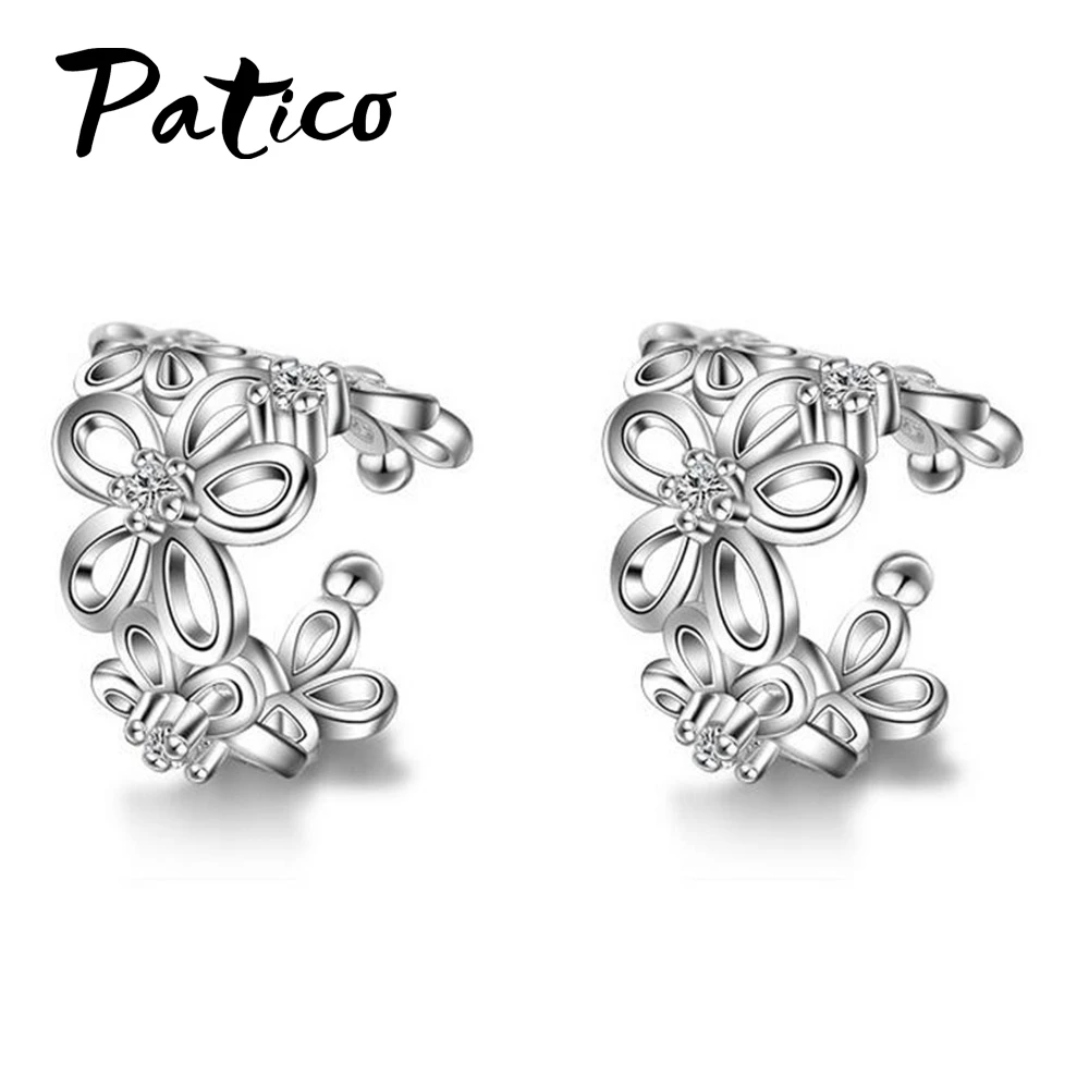 Vtg 925 Sterling Silver Small Floral Clip
