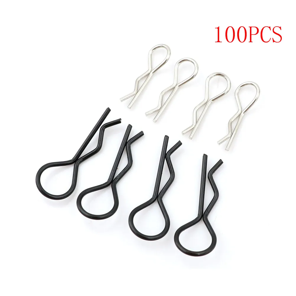 

100pcs/lot 1/10 1/8 Stainless Steel Body Clips Pins For RC Car Racing Shell wind tail parts