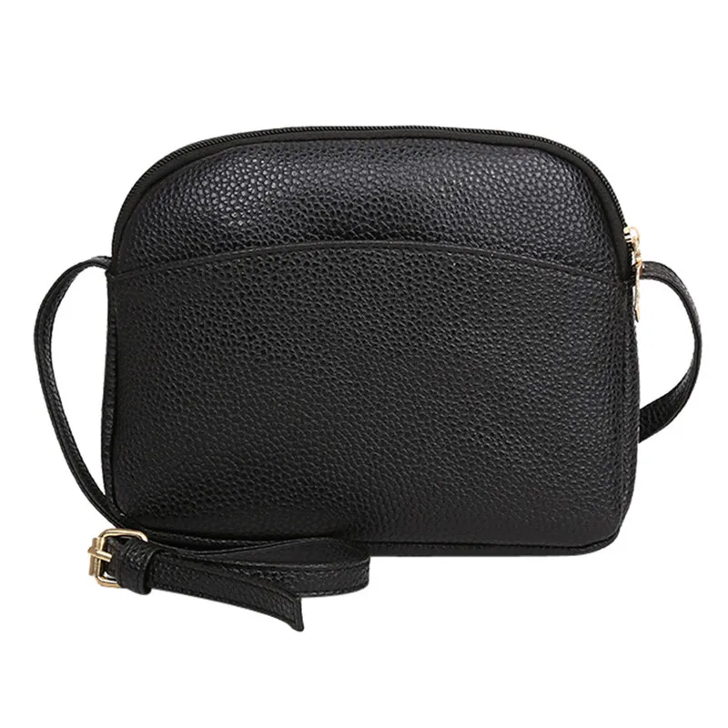 

2018 Vintage Women Pure Color Litchi Pattern PU Leather Small Casual Bag Phone Coin Shoulder Bag bolsa feminina #40AC