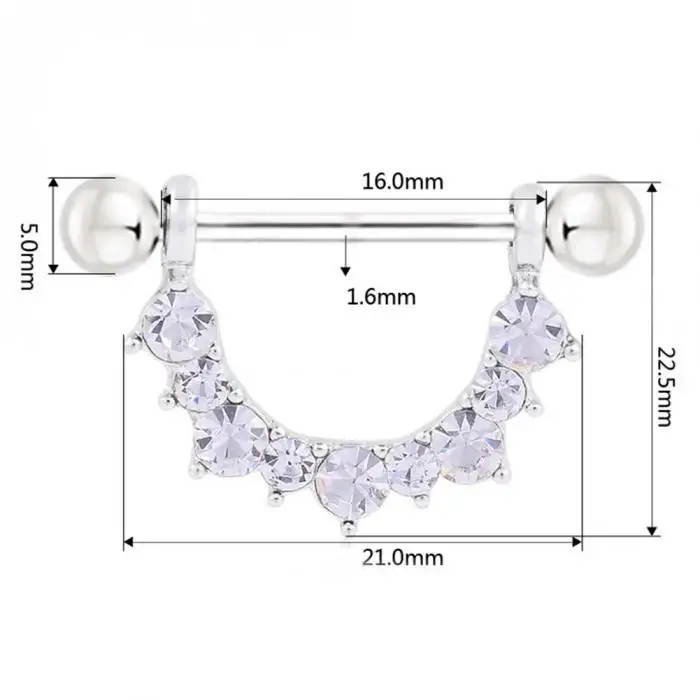 Женское кольцо для сосков 316L хирургический стальной стержень u-образной формы штанги пирсинг ювелирные изделия@ M23