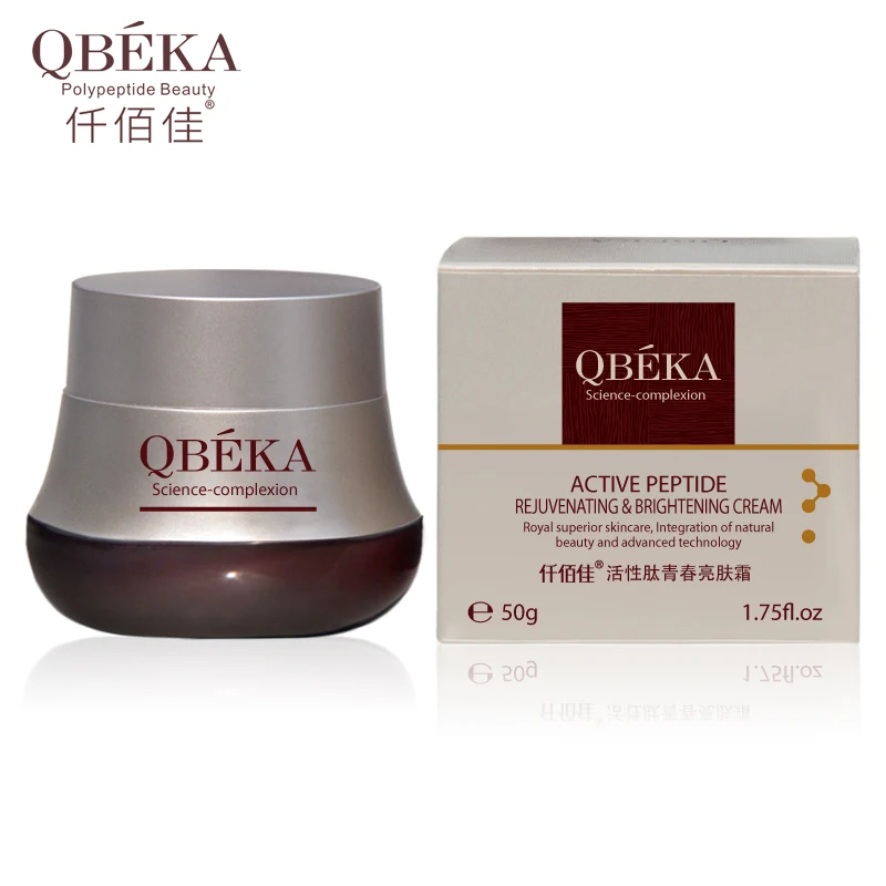QBEKA Active Peptide Rejuvenating & Brightening Cream Face Whitening Anti Aging Tightening Skin Day & Night Creams Moisturizer
