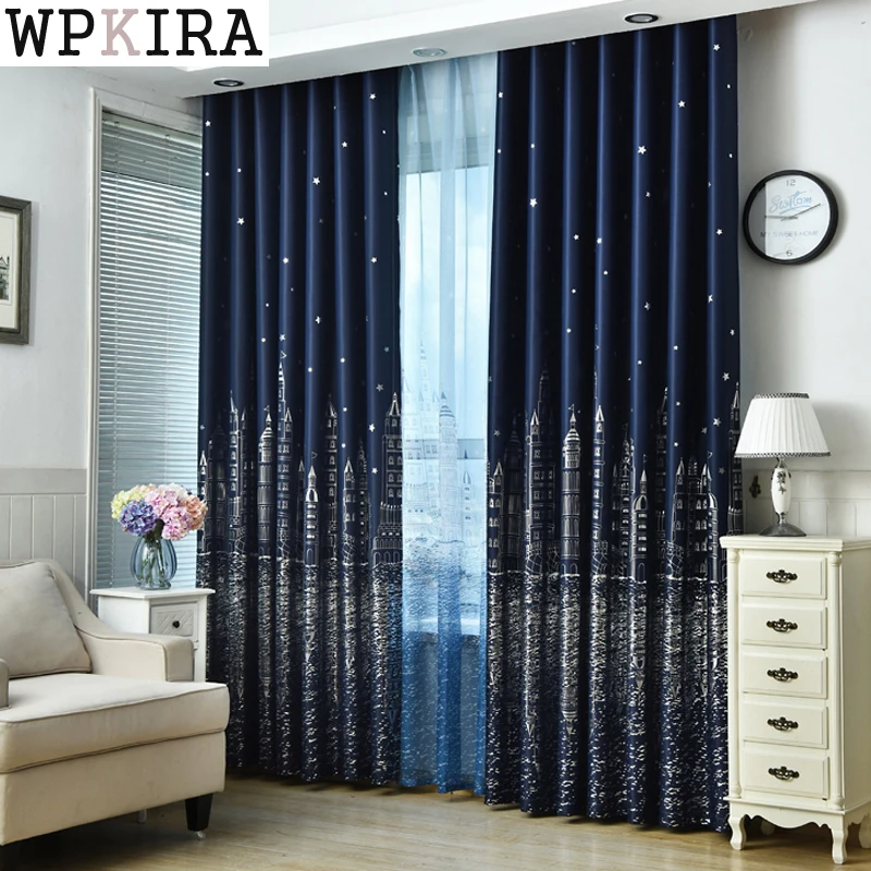 

Contemporary European Finished Curtains for living dining style study room bedroom curtain cloth product customization wp230&20