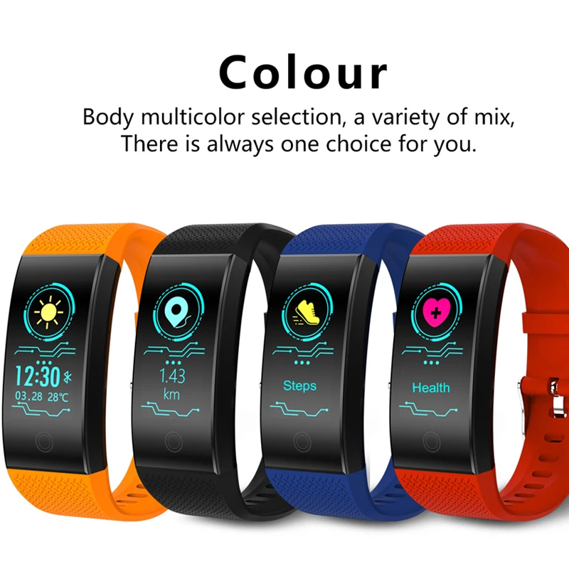 

Watch Smart Wristband Color Screen Blood Pressure Heart Rate Monitor Sport Pedometer Smart Bracelet APP Information Reminder+Box