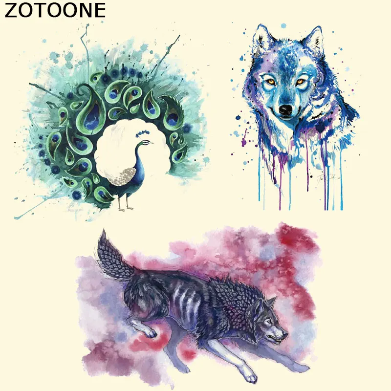

ZOTOONE Iron on Patches Personalized Animal Heat Transfer Ironing Stickers DIY Accessory East Print on Clothing Appliqued Iron