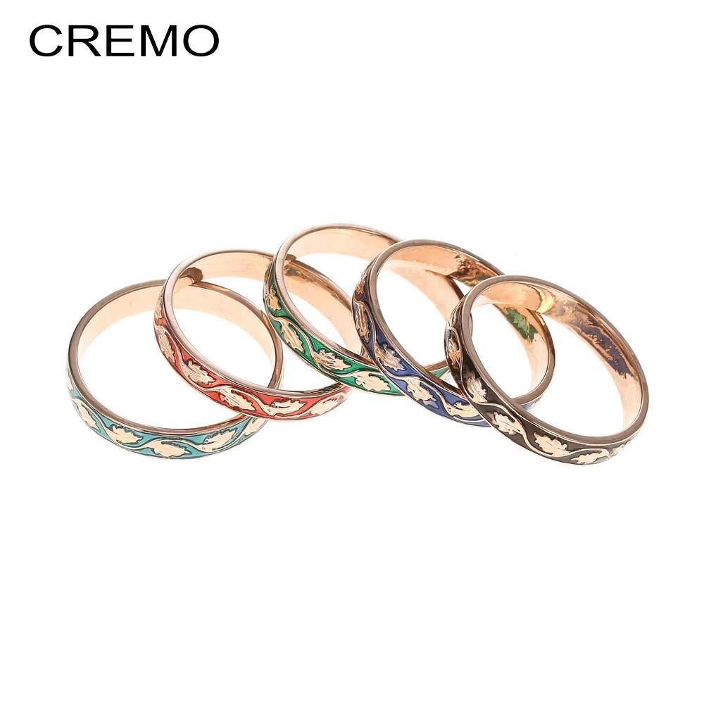 Женское кольцо Cremo из розового золота с эмалировкой