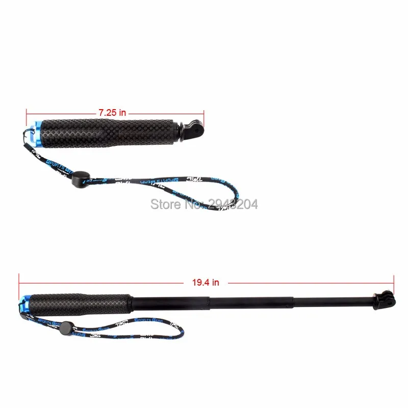 

Aluminum Extendable Selfie Stick Waterproof Monopod Tripod Mount for GoPro Hero 5 4 3 for SJ40 Xiaomi Yi VP403