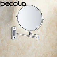 8 Inch Hotel Bathroom Extending Wall Makeup Mirror With 3x Magnification for Cosmetic or Shaving, 360 Swivel Mirrors Chrome 1