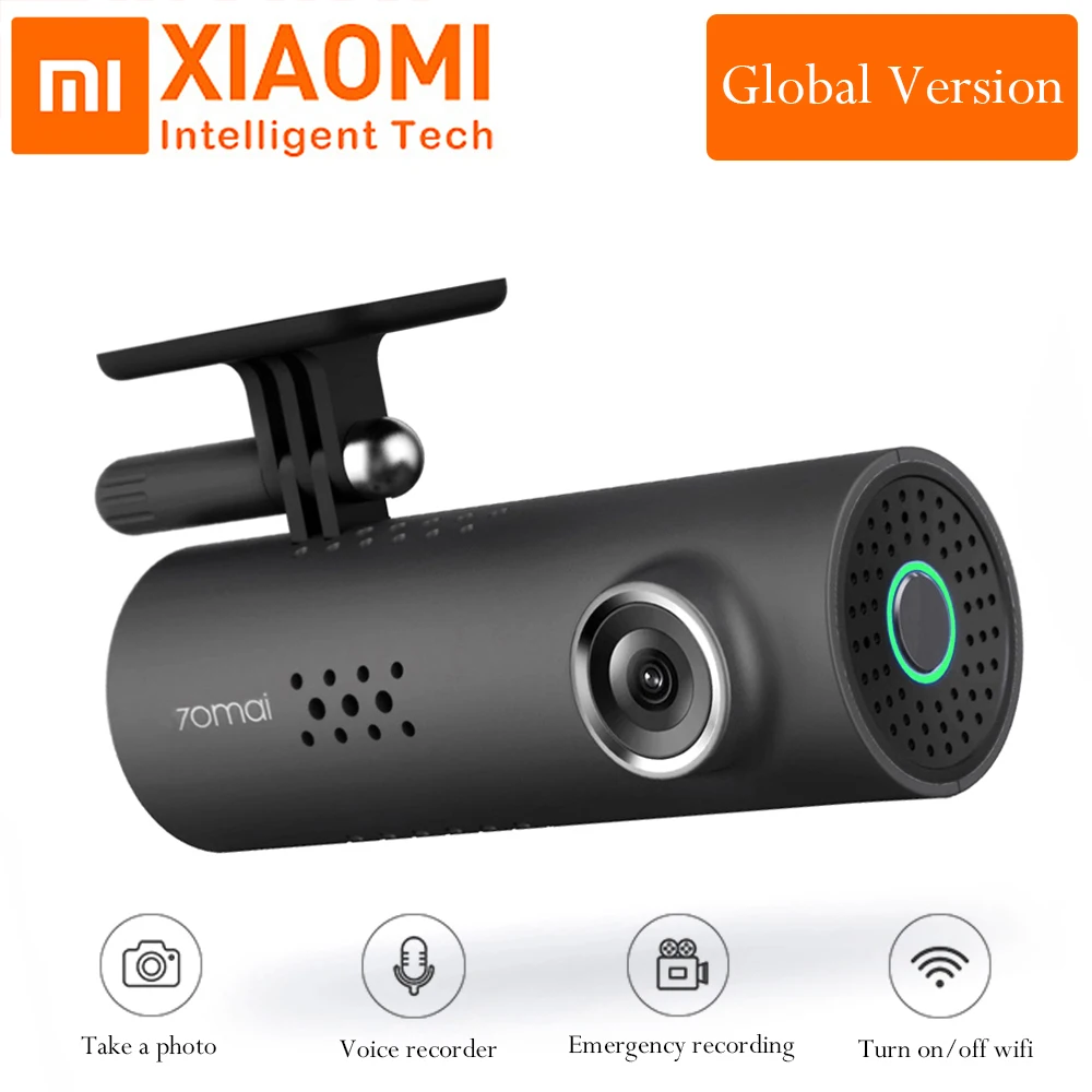 Xiaomi 70Mai 1080P Full HD ночная версия Смарт WiFi Автомобильный видеорегистратор 130 градусов Беспроводная Автомобильная видеорегистратор для вождени... Xiaomi 70Mai 1080P Full HD ночная версия Смарт WiFi Автомобильный видеорегистратор 130 градусов Беспроводная Автомобильная видеорегистратор для вождени...