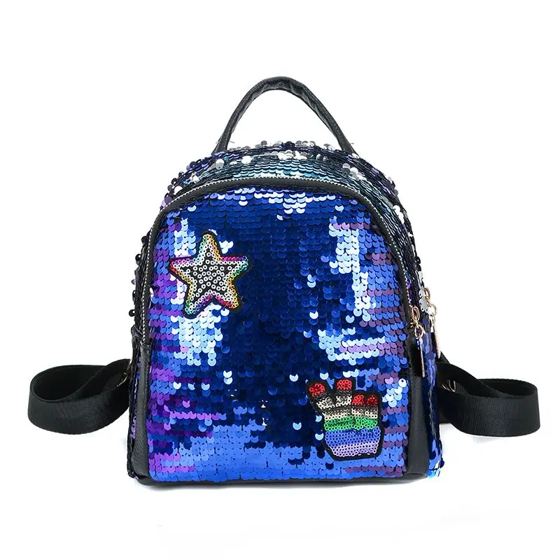 

JHD Women Backpack School Bags For Girls Small Backpacks Female Travel Backpack Sequins School Backpacks