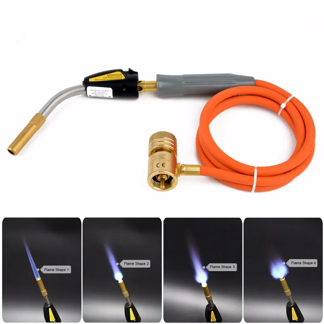 

Mayitr Gas Self Igniting Turbo Torch With Hose Solder Propane Welding Torches for Plumbing Air Condition Heating Refrigeration