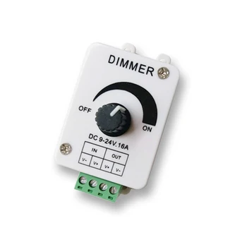 

DC9-24V LED Dimmer 16A Controller Light Switch Rotation Brightness adjustabe Control Dimmer for Single Color Led Strip Light JQ