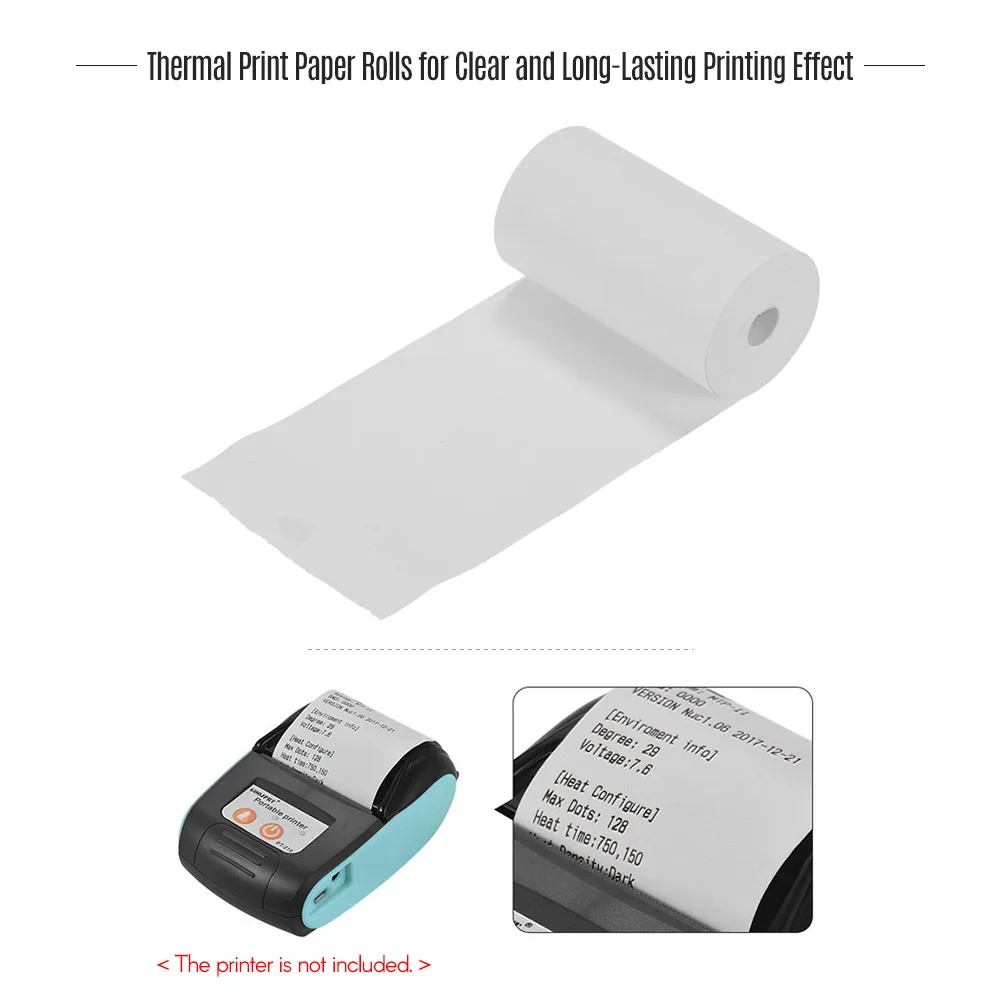 20rolls Thermal Paper Rolls 57*30mm Printer Paper Cash Register Rolls for Supermarket POS Receipt Paper Printing