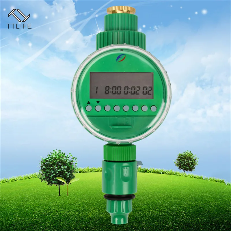 

TTLIFE Digital Irrigation Controller System Solenoid Valve and Automatic Electronic Intelligent Garden Water Timer LCD Display
