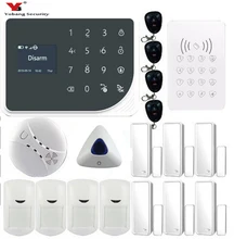 YoBang Security WIFI GSM Alarm System App Of Remote Control Home Security Alarm System Smoke Fire