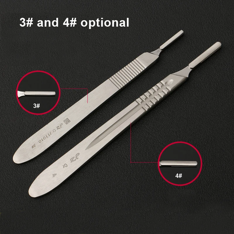 Stainless steel with scale No 3 No 4 shank beauty plastic equipment double eyelid surgery knife 4
