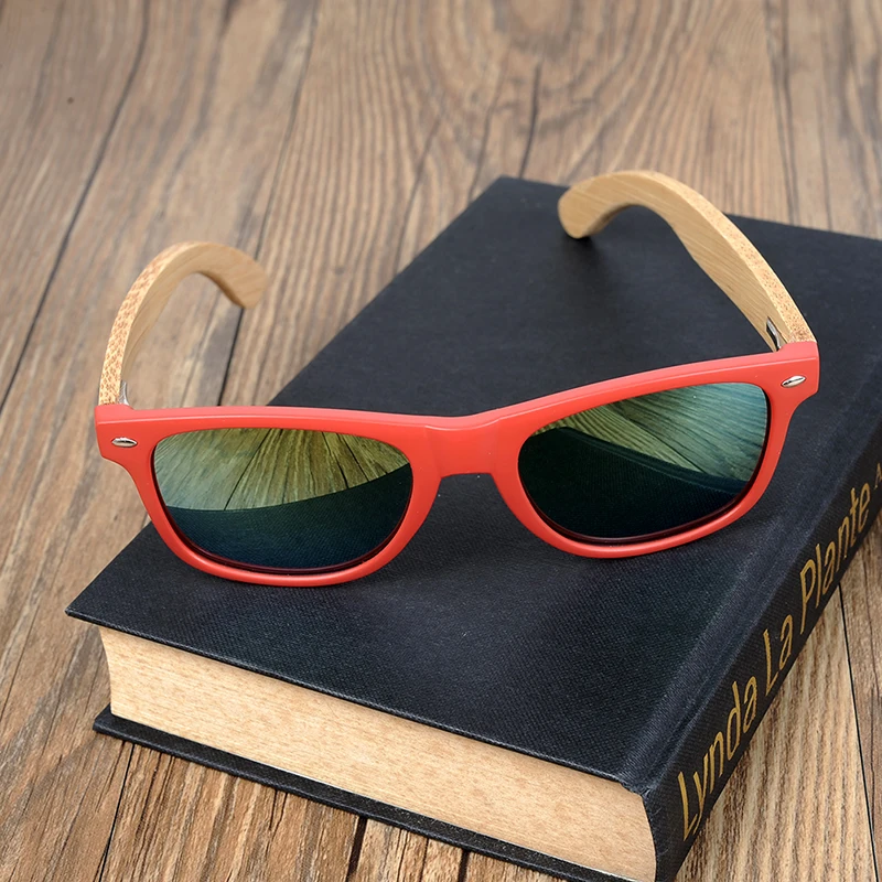 1C-CG003c-Red plastic and green polarized lens sunglasses women BOBO BIRD (1)