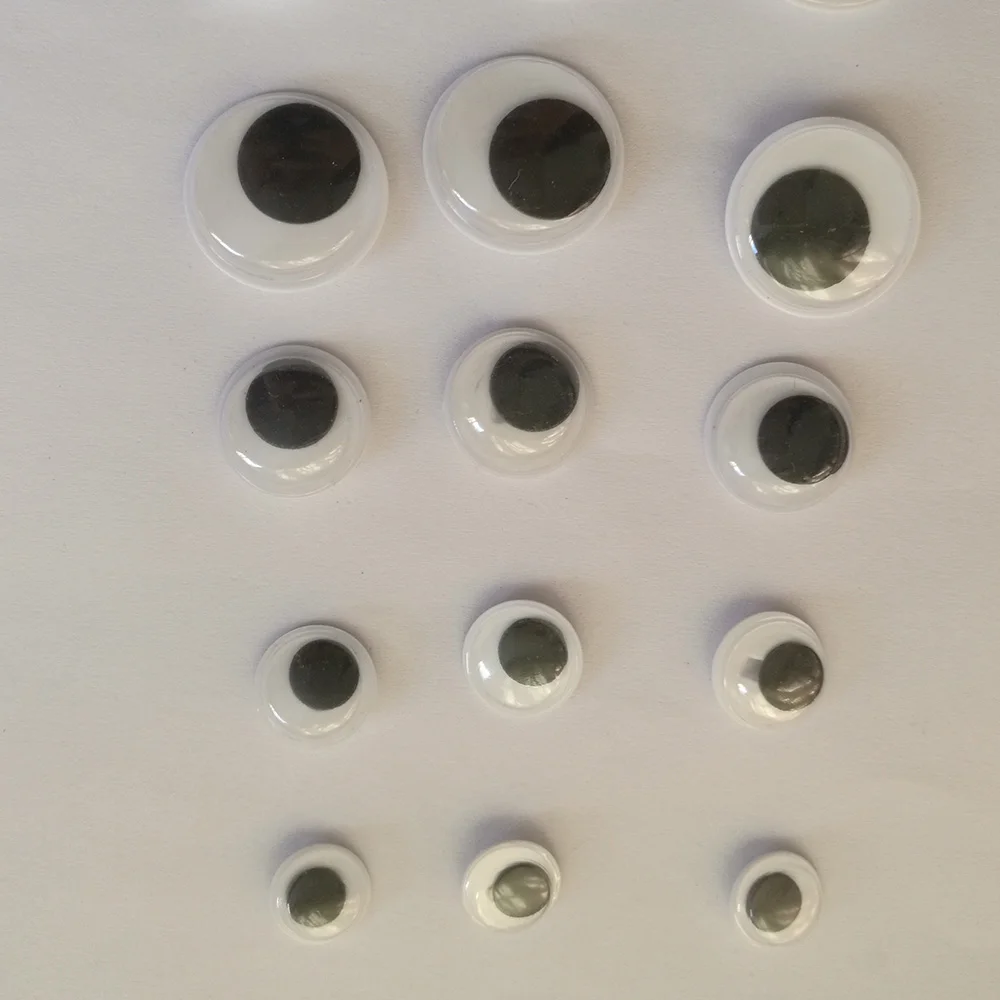 

100PC 20MM Black Googly Eyes Sew on DIY Scrapbooking for Teddy Bear Stuffed Toy Doll Parts Black Animal Puppet Dolls DIY Craft
